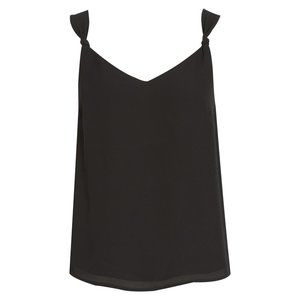 Nordstrom Chelsea28 Black Knot Strap Crop Top